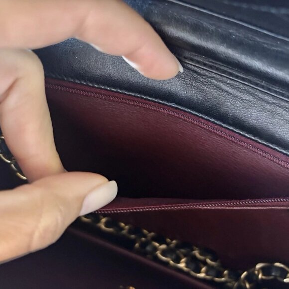 Authentic CHANEL black lambskin vintage classic single flap 24k gold - Picture 14 of 16